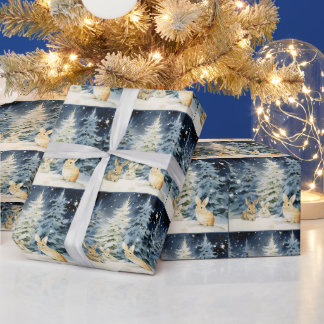 3 Christmas bunnies Wrapping Paper