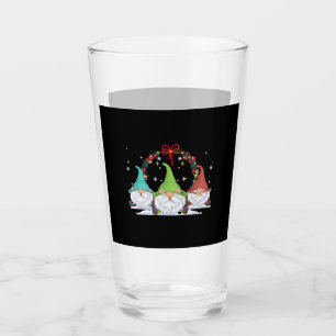 3 Christmas Gnomes Glass