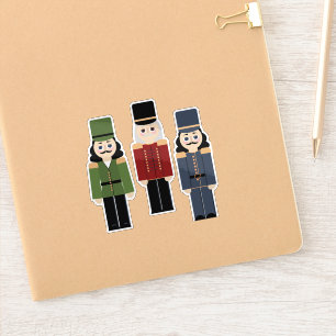 3 christmas nutcracker stickers