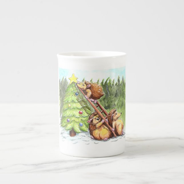 3 Christmas sprouts Bone China Mug (Front)
