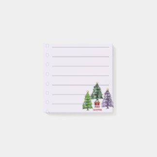 3 Christmas tree Post-it Notes