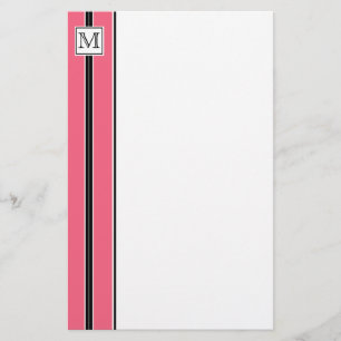 (3) Classic Monogram Striped Stationery