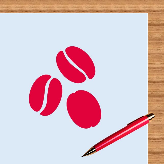 3 Coffee Beans Dsign, cafe,coffee cart,loyalty Self-inking Stamp (Creator Uploaded)