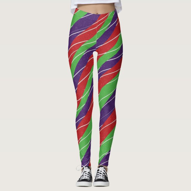 3 Color Candy cane Leggings (Front)