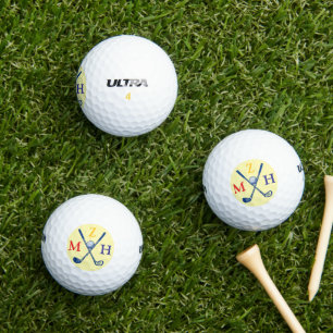 3 Color Initials or Short Three Letters Name Golf Balls