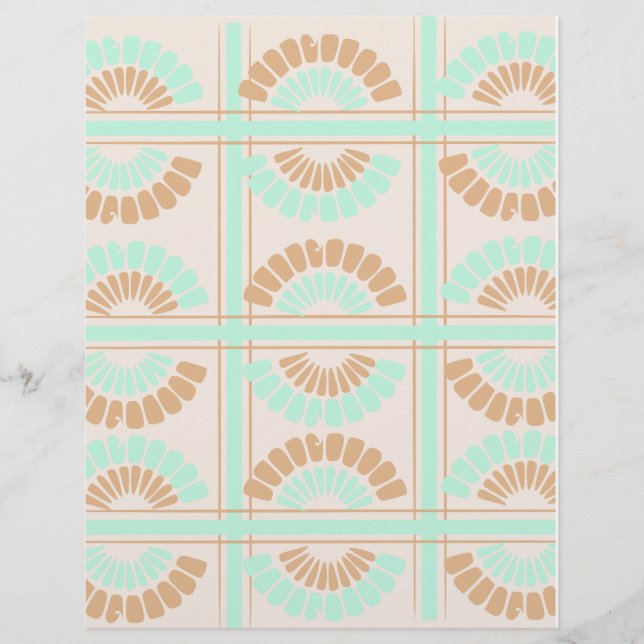 3 Color Pattern Scrapbook Paper: (Front)