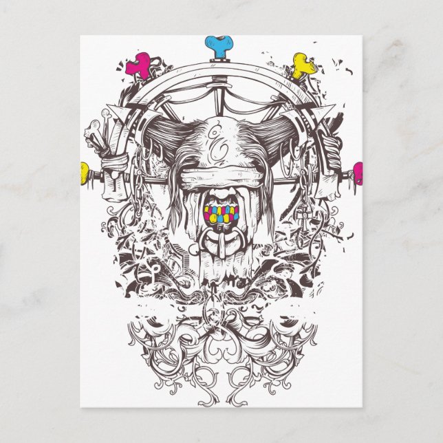 3 Colour Art Postcard (Front)