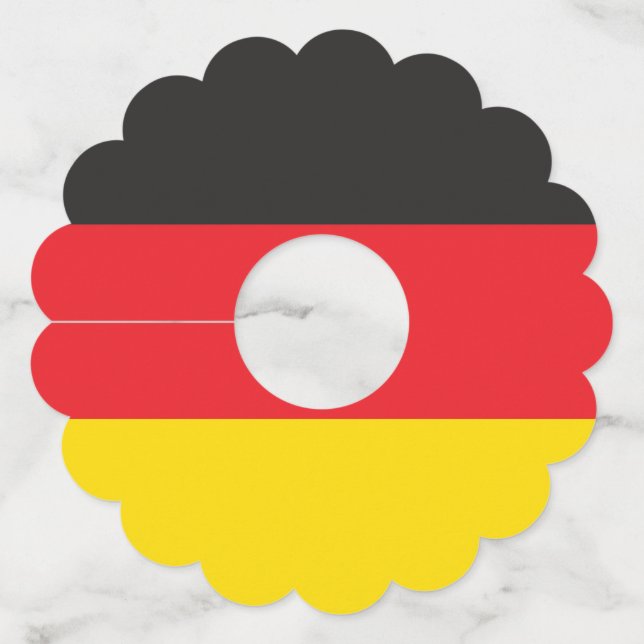3 Colour Combination, Flag Wine Glass Tag (Front)