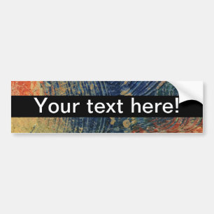 3 colours paint bumper sticker