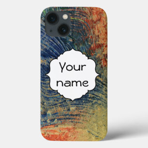 3 colours paint iPhone 13 case