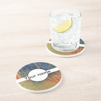 3 colours paint coaster