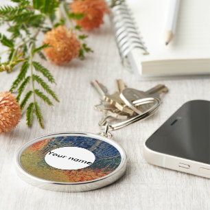 3 colours paint key ring