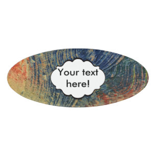 3 colours paint name tag