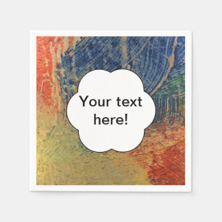 3 colours paint napkin