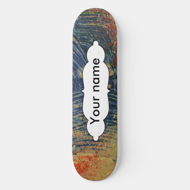3 colours paint skateboard (Front)