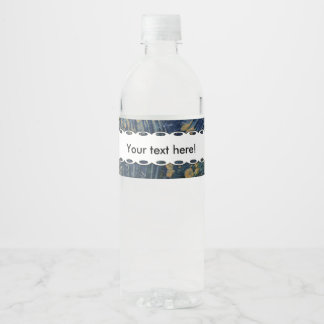 3 colours paint water bottle label
