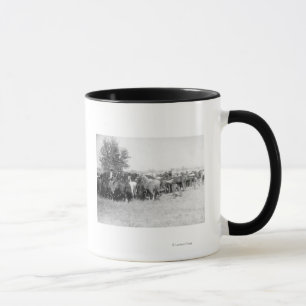 3 Cowboys Roping Horses PhotographSouth Dakota Mug