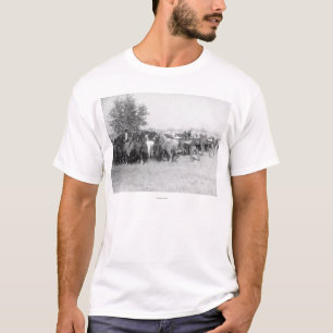 3 Cowboys Roping Horses PhotographSouth Dakota T-Shirt