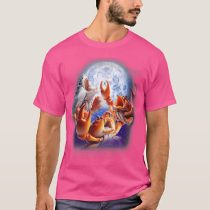 3 Crabs Howling At The Moon Funny Crab Lover Seafo T-Shirt
