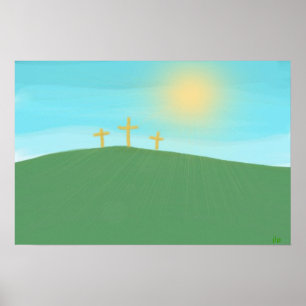 3 Crosses by jlp Poster