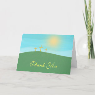 3 Crosses Painting, Thank You Card