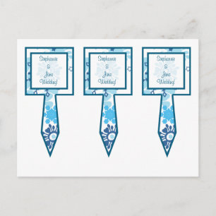 3 Cup Cake Picks Blue Tree / Snowflakes Postcard