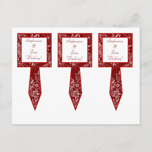 3 Cup Cake Picks Christmas Red Snowflakes Holiday Postcard