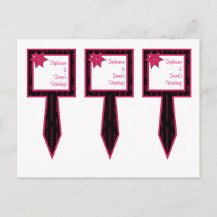 3 Cup Cake Picks Pink and Black Wild Flowers Postcard
