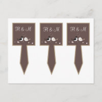 3 Cup Cake Picks Wedding Birds Bride Groom Love