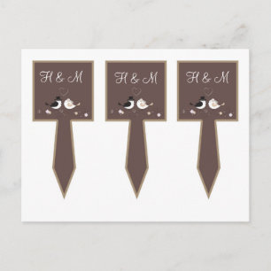 3 Cup Cake Picks Wedding Birds Bride Groom Love Postcard