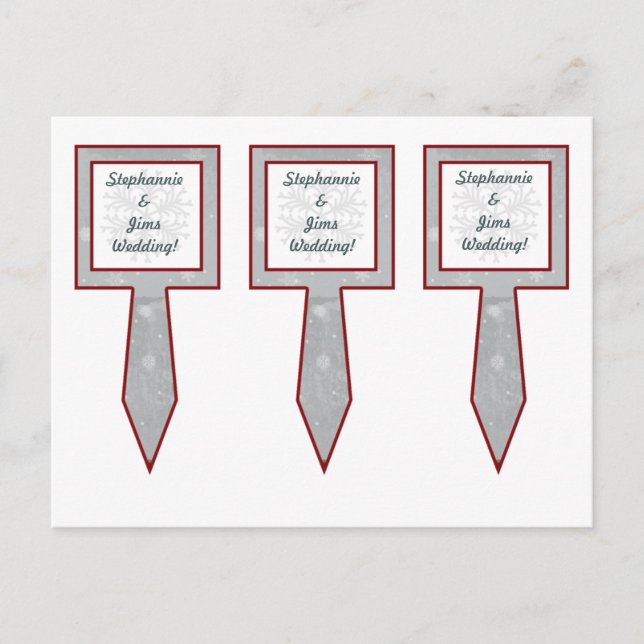 3 Cup Cake Picks White Tree Postcard (Front)