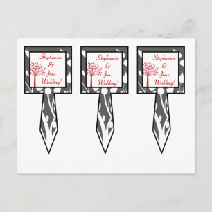 3 Cup Cake Picks Winter Grey/Red Tree Postcard