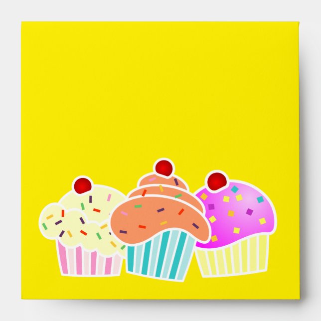 3 Cupcakes Envelope (Front)
