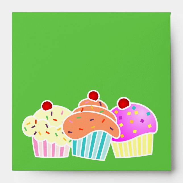 3 Cupcakes Envelopes (Front)