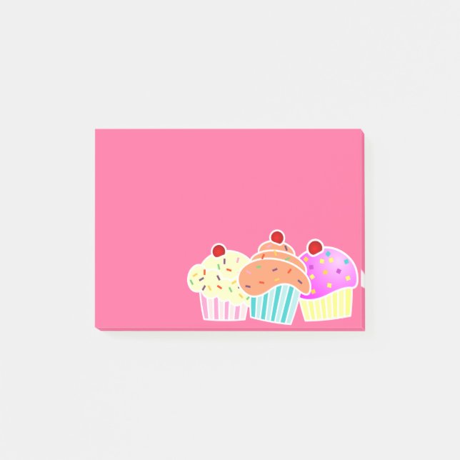 3 Cupcakes Sticky Note (Front)
