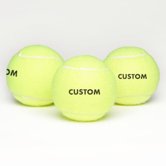 3 Custom Personalised Tennis Balls Blank Template (Multi)