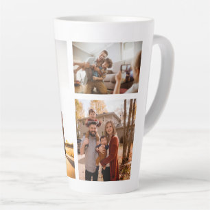 3 Custom Photo Collage Personalised Latte Mug