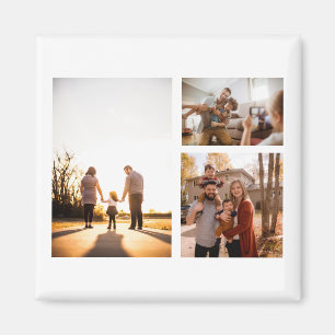 3 Custom Photo Collage Personalised Magnet