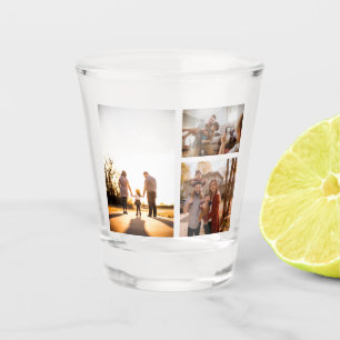 3 Custom Photo Collage Personalised Shot Glass