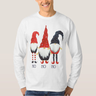 3 Cute Christmas Elves, Ho Ho Ho T-Shirt