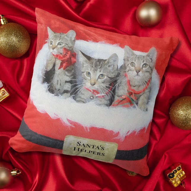 3 Cute Kittens Santa's Little Helpers Cushion (Creator Uploaded)