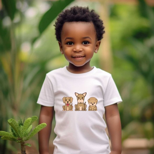 3 Cute Pet Print White Baby kids Tshirts  (Creator Uploaded)