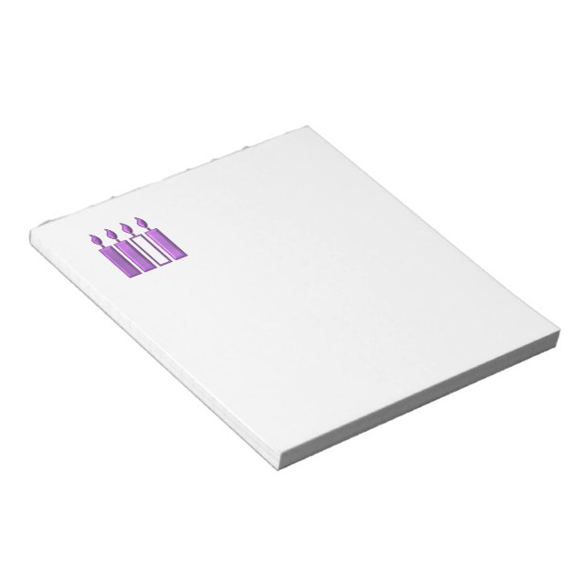 "3-D" Advent Wreath Candles Notepad (Angled)