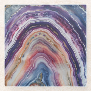 3 D Agate Glass Coaster