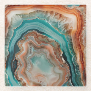 3 D Agate Glass Coaster