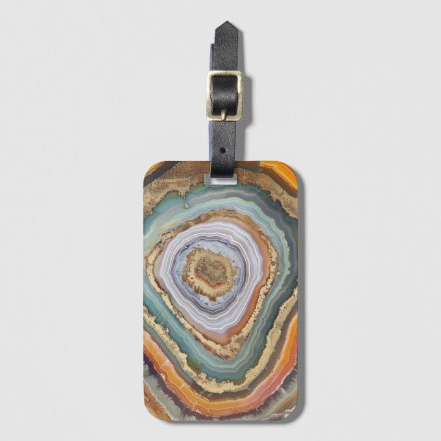 3 D Agate Luggage Tag (Front Vertical)
