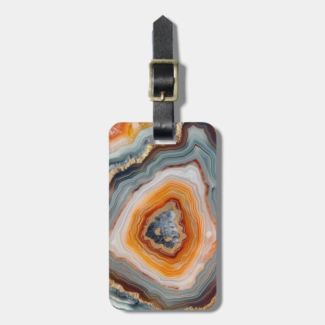 3 D Agate Luggage Tag (Front Vertical)