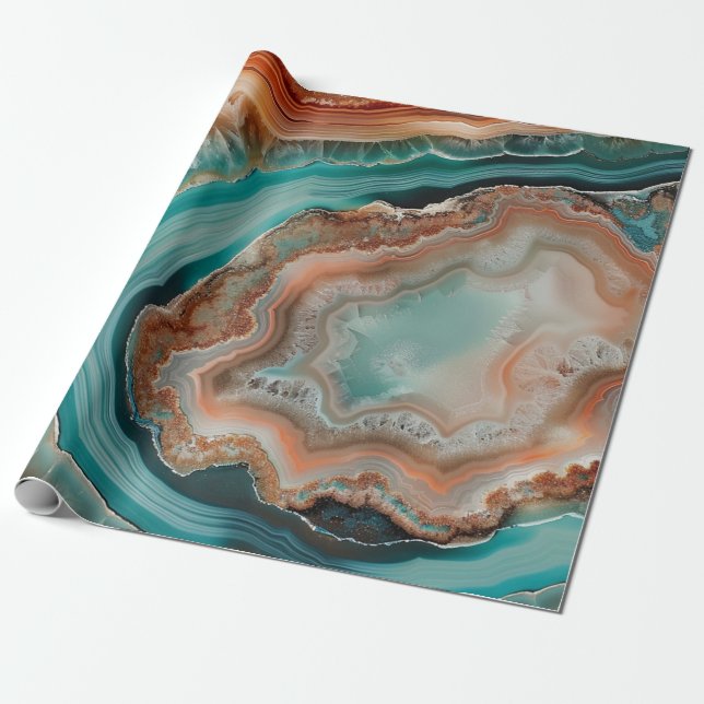 3 D Agate Wrapping Paper (Unrolled)