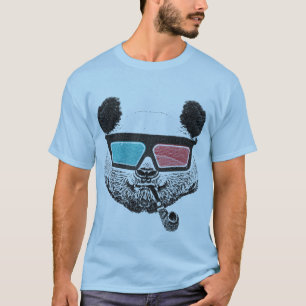 3-D glasses panda vintage T-Shirt