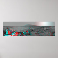 3-D Image of Mars Landscape Curiosity Landrover